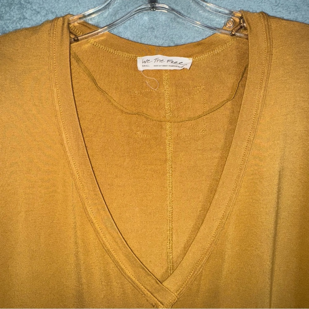We The Free Moon Dance Longsleeve Shirt Size Small Mustard Yellow - Picture 2 of 8